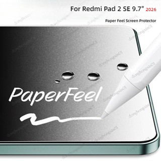 กระดาษรู้สึกฟิล์มป้องกันหน้าจอฟิล์มด้านสําหรับXiaomi Redmi Pad 2 SE 9.7 "Pad 2 4G 9.7 "2026 Pad 2 11