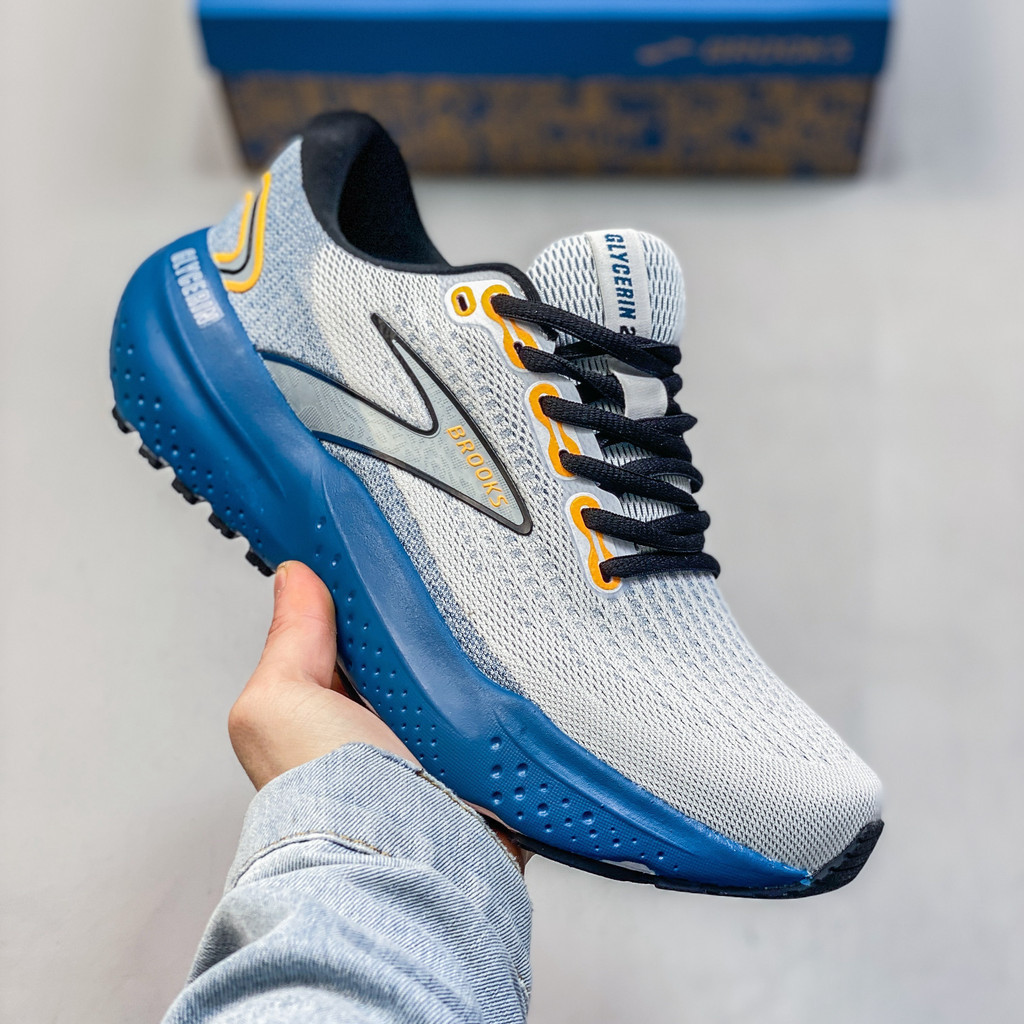 Brooks Glycerin 21 Shock-Absorbing รองเท้าวิ่งกว้าง Last Support กีฬาหนาSoled Unisex OUUQ PQ4D XMY3 