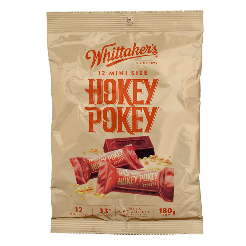 วิทแทคเกอร์ช็อกโกแลตนมรสไอศครีม 180กรัม Whittaker Hokey Pokey Chocolate 180g. [หมายเลขบาร์โค้ด 94031