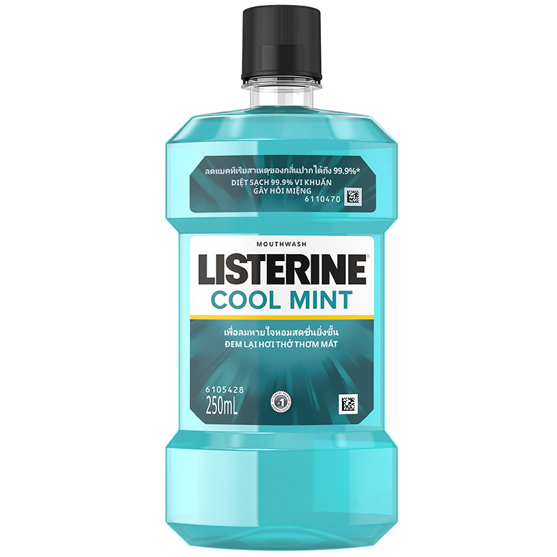ลิสเตอรีนน้ำยาบ้วนปากคูลมินต์ 750มล. แพค 2 Listerine Cool Mint Mouthwash 750ml. Pack 2 [หมายเลขบาร์โค้ด 8850007814528 ]