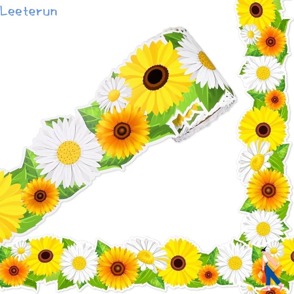 LEETERUN กระดานดํา Bulletin Board Border, Self กาวกระดาษขอบ, Creative 7.5 ซม. DIY สติกเกอร์ตกแต่งงานฝีมือทําด้วยมือ