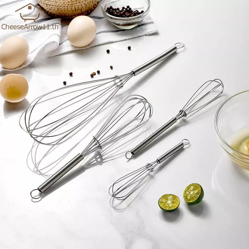 CHE ตะกร้อมือสแตนเลสขนาดเล็ก Mini Spring Whisk สำหรับห้องครัว - รูปที่ 1