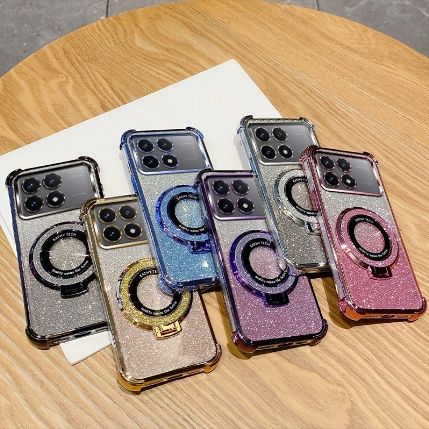 Glitter กันกระแทกแม่เหล็กเคสโทรศัพท์สําหรับ Redmi K90 Pro Max K80 K70 K60 K50 Ultra K70E K60E K80 K7