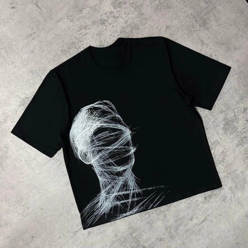 (ผ้าฝ้าย 100%) Luvoro 2026รุ่นใหม่ เสื้อยืด Cotton oversize T-shirt unisex ลาย เนื้อผ้านุ่มระบายอากาศดี แขนสั้น ใส่สบายสีดำและสีขาว เสื้อยืดทูโทน เสื้อยืดแขนสั้น C1934