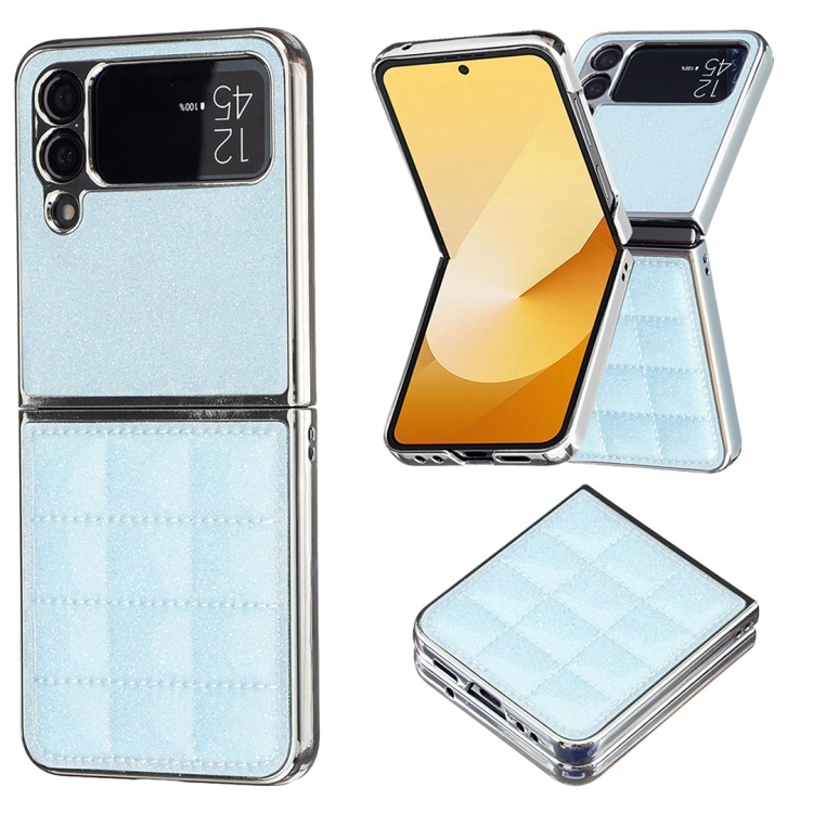 เคสโทรศัพท์ PU Electroplating Square Glitter สําหรับ Samsung Galaxy Z Flip3/Samsung Galaxy Z Flip4/S