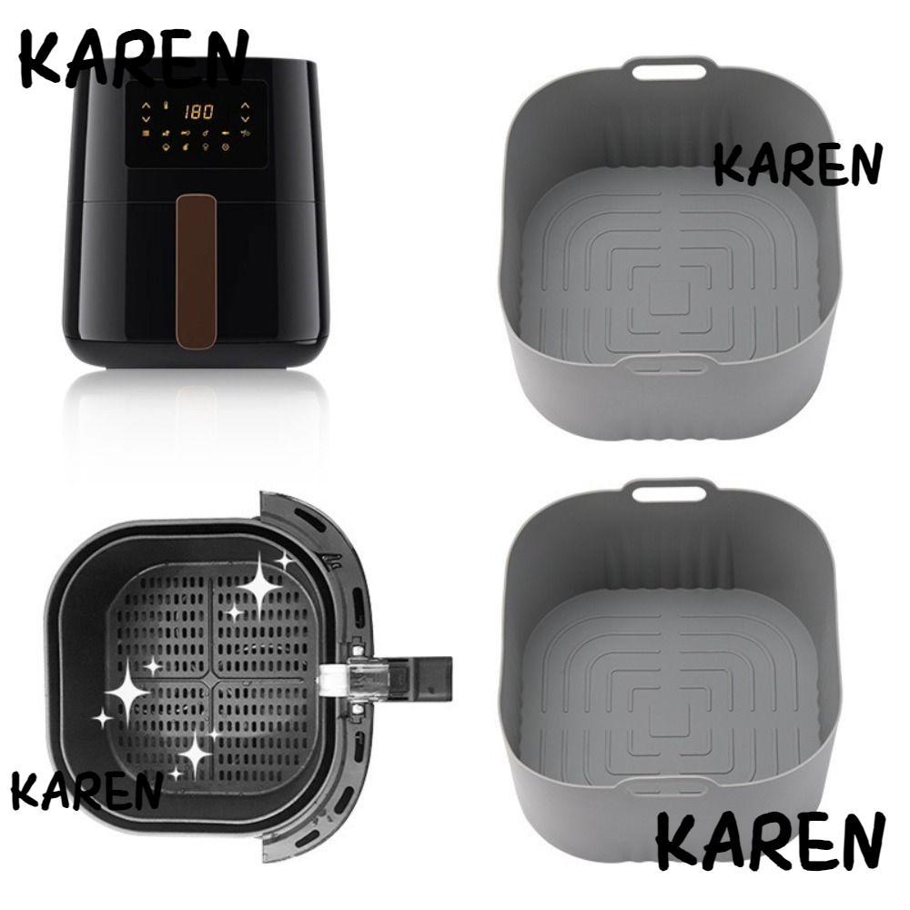 KARENGOODS Air Fryer ซิลิโคน Liners, 17 ซม.4-5L Air Fryer Mould, Air Fryer อุปกรณ์เสริมสแควร์หม้อนํา