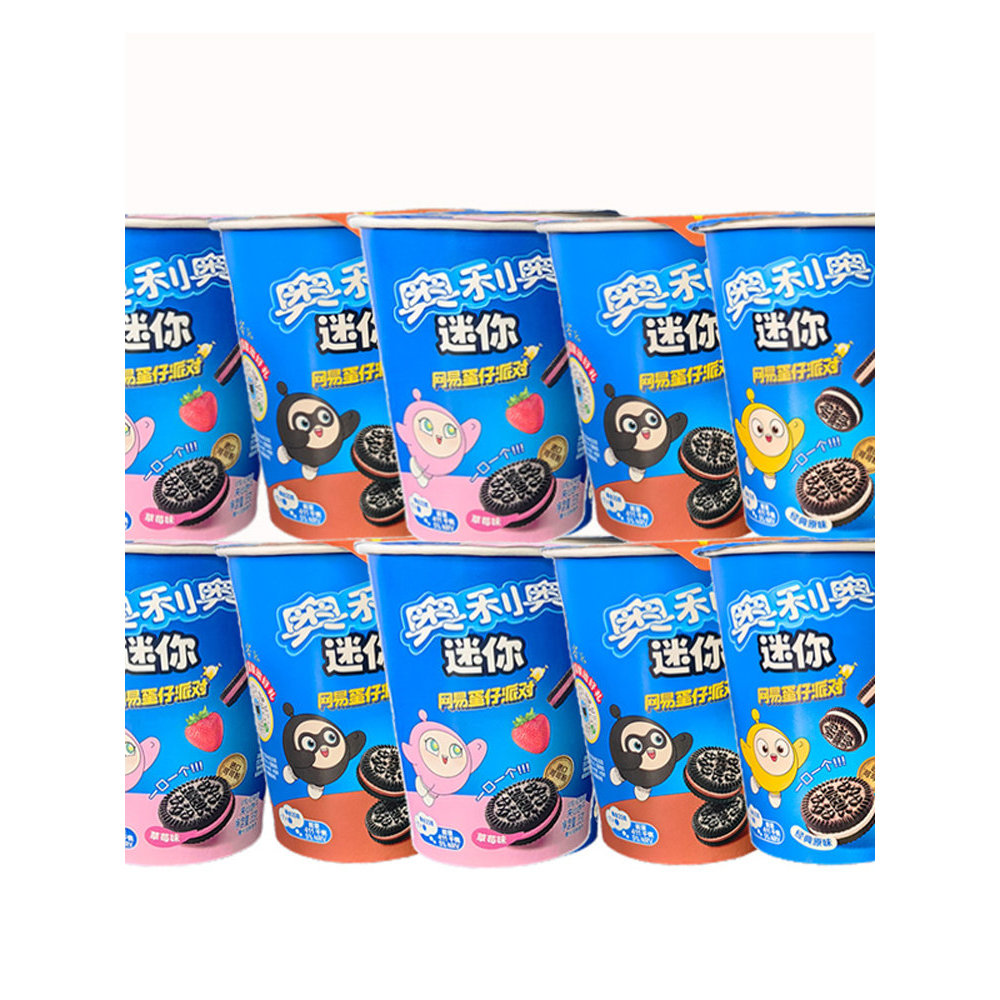 Oreo Mini Cup mini55g Pack 12/24 Cup Original Strawberry Chocolate บิสกิตแซนวิชสําหรับเด็กทั้งกล่อง