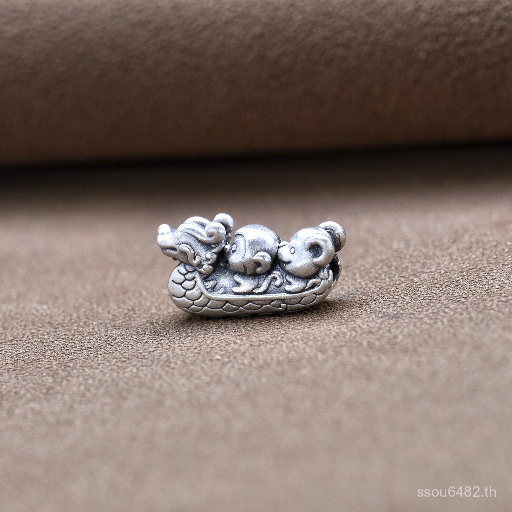 อุปกรณ์ถักสร้อยคอเรือมังกร diy Elegant 3d999 สร้อยข้อมือเครื่องประดับแยกเงินลูกปัดตรงหลอดกวาง Handma