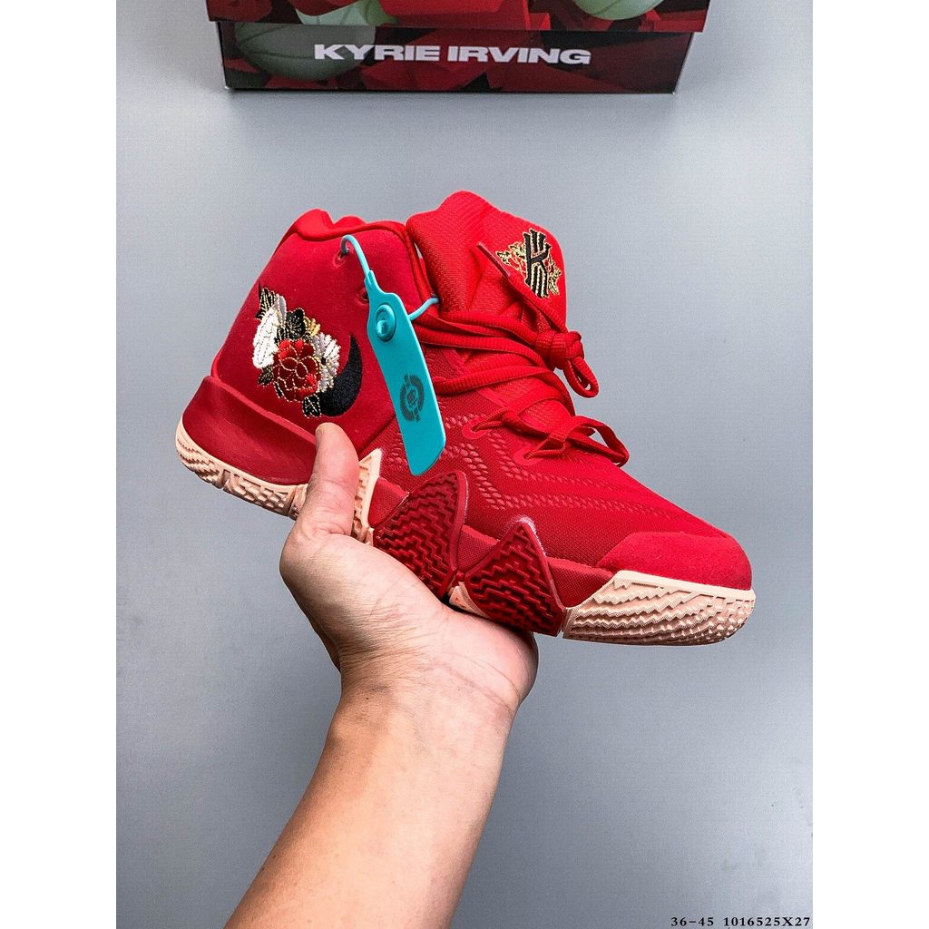 รองเท้าบาสเก็ตบอลต่อสู้ Nike Kyrie 4EpPractical คุณภาพสูง รองเท้าวิ่ง รองเท้ากีฬา