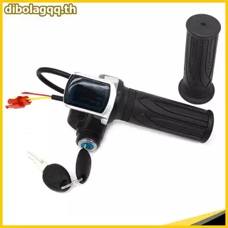 DIBOL คันเร่งจักรยานไฟฟ้า 36V48V Accelerator สําหรับ E-bike/สกู๊ตเตอร์ไฟฟ้าอุปกรณ์เสริมคันเร่ง Handlebar พร้อมจอแสดงผล LED,