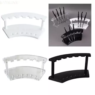 BAYSLI Clear Desk Organisers ที่ใส่ปากกาแนวตั้งขาตั้ง 6 ช่องที่ใส่ดินสอปากกาขาตั้งจอแสดงผลชั้นวางแปรงแต่งหน้า Organ