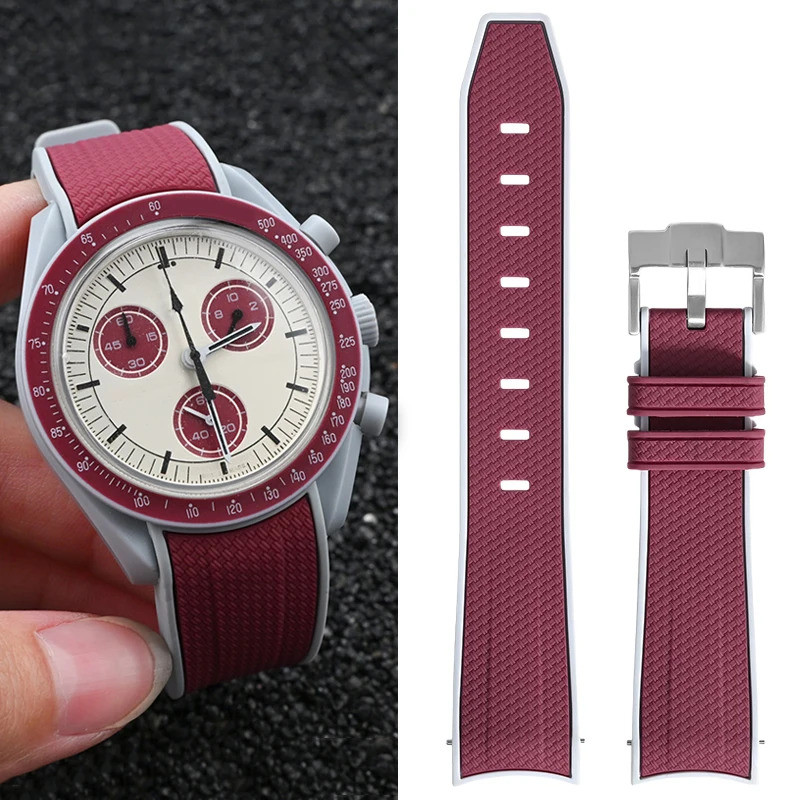 20mm Quick Release Silicone watch Strap for Swatch x Omega Watchband High Quality waterproof men Bra