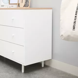 INDEX LIVING MALL ตู้ไซด์บอร์ด รุ่นมินิมอล ขนาด 150 ซม. - สีขาว/ไลท์ วู้ด