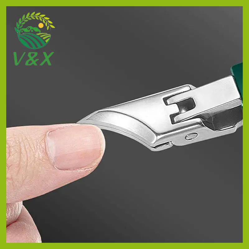 [Snowth] กรรไกรตัดเล็บโค้ง สแตนเลสเล็บมือและเล็บเท้า Clipper เครื่องตัด Anti-Splash Cuticle Remover มือ Clipper Cutters [zkm]