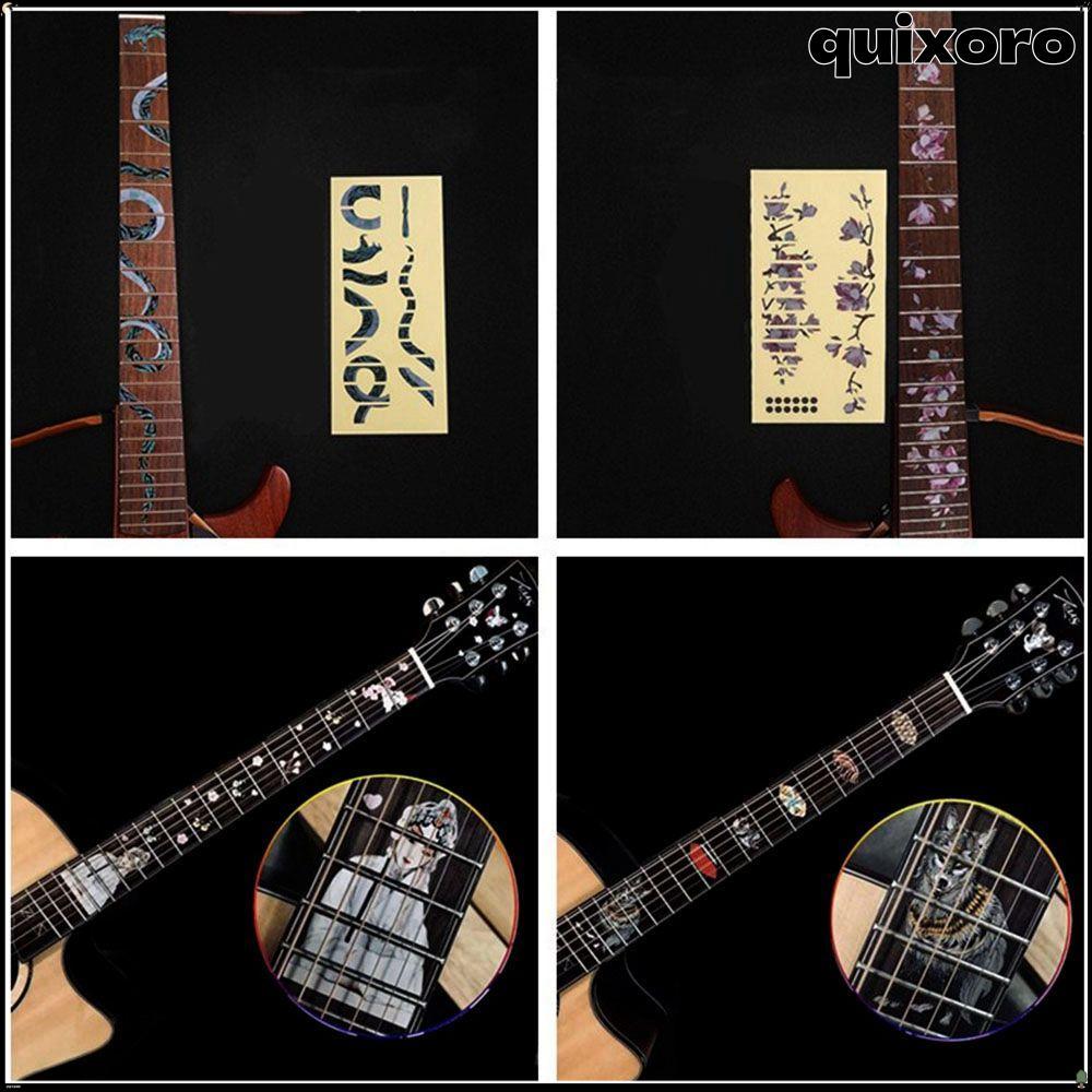 QUIXORO Fretboard สติกเกอร์ 22 รูปแบบชิ้นส่วนกีตาร์ไฟฟ้าที่สวยงาม Guitarra อุปกรณ์เสริม