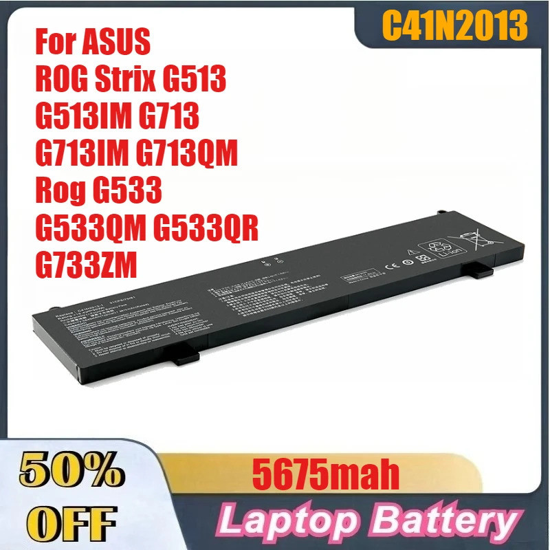 5675mah ความจุสูง C41N2013-1 แบตเตอรี่แล็ปท็อปสําหรับ ASUS ROG Strix G513 G513IM G713 G713IM G713QM 