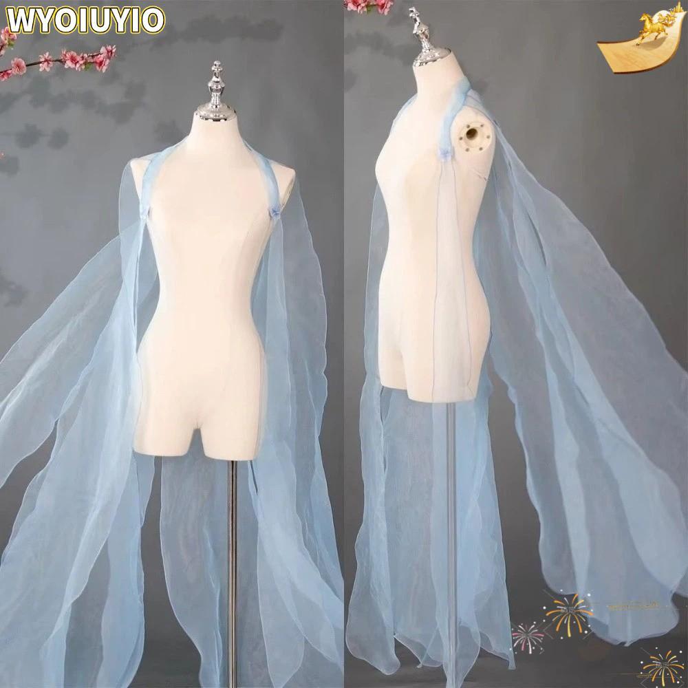 เสื้อคลุมไหล่ organza สไตล์จีน สำหรับงานปาร์ตี้และเต้นรำ ดีไซน์สง่ากับสายคล้องไหล่