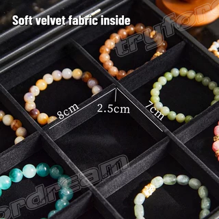กล่อง Jewellery พร้อมฝาปิดโปร่งใส เก็บสร้อยข้อมือ กล่องกันฝุ่นสําหรับสร้อยข้อมือและกําไล สร้อยคอ กล่องอัญมณีต้านออกซิเจน