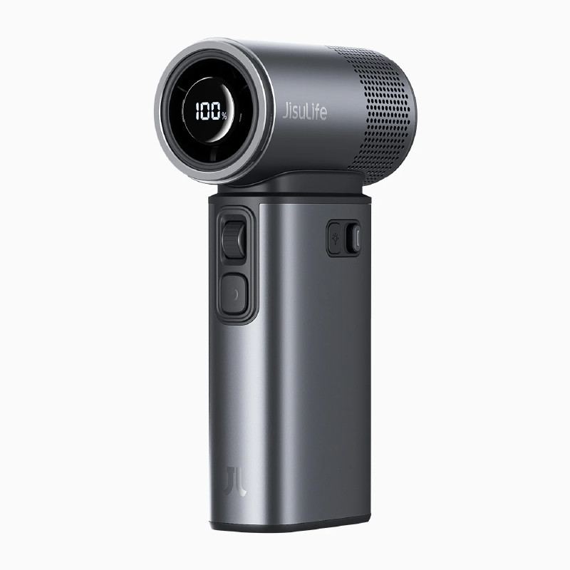 JISULIFE พัดลมพกพา รุ่น ULTRA2 สี Dark Gray ความจุแบตเตอรี่ 9000mAh