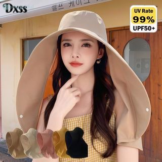 หมวกกันแดดทรงผ้าคลุมไหล่ขนาดใหญ่ 1/2 ชิ้น สำหรับผู้หญิง UPF50+ ปีกกว้าง ป้องกันคอ เหมาะสำหรับกิจกรรมกลางแจ้ง ตกปลา เดินป่า ปีกกว้าง กันแดด สำหรับมัดผมหางม้า TH