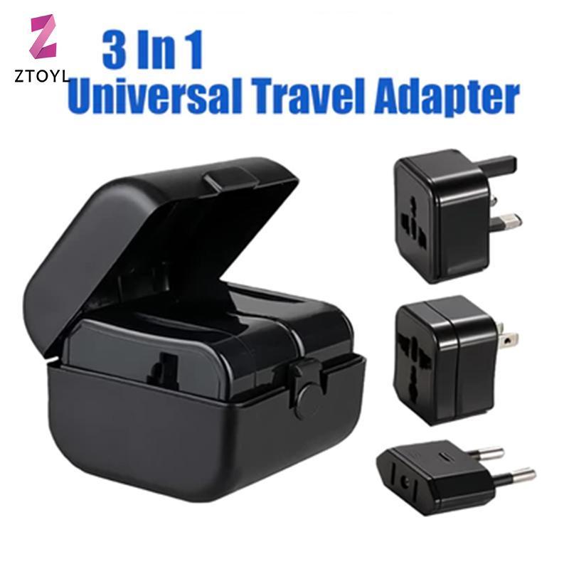 [ZTO-t] 3 In 1 Universal Adaptor Global Power Soet Compact Worldwide Plug Converter for Travel Busin