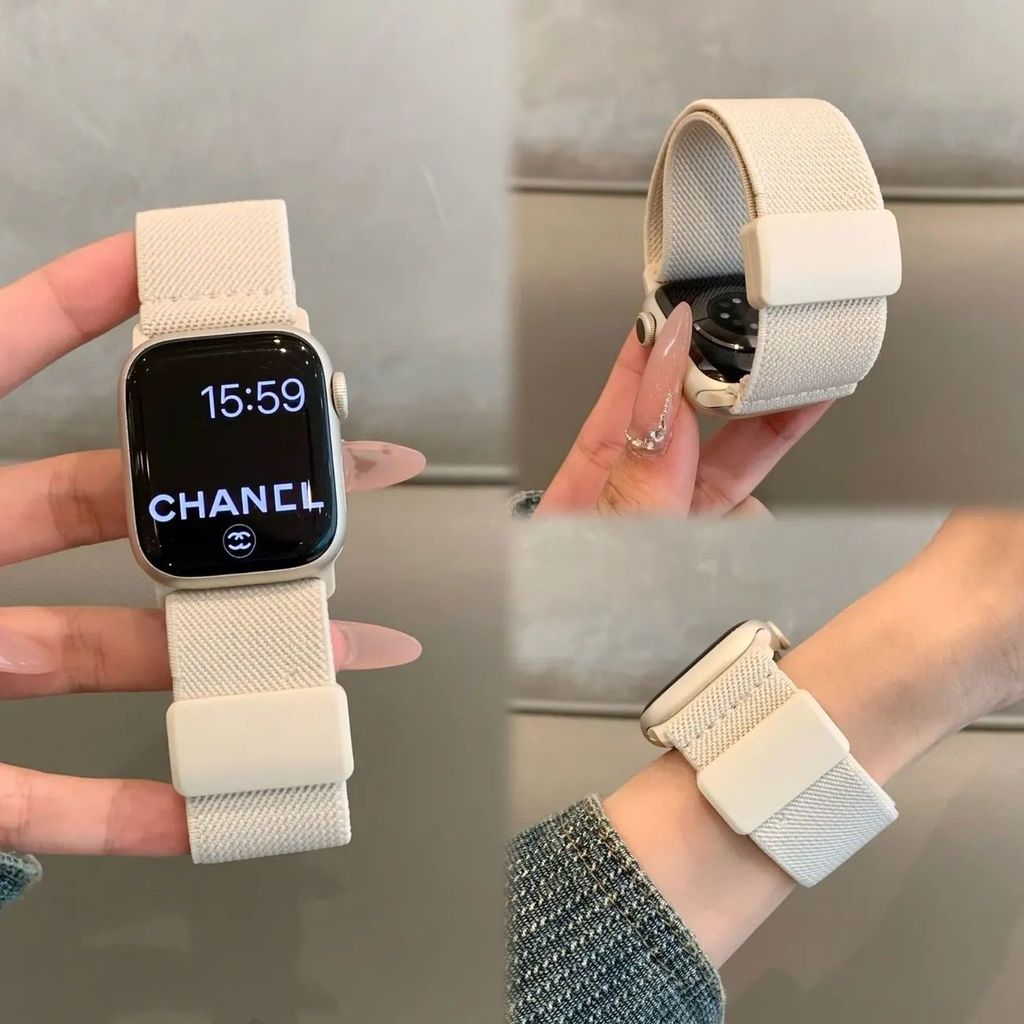ยืดไนลอนธรรมดาสานหัวเข็มขัดแม่เหล็กเหมาะสําหรับ IQOO WATCH GT สายนาฬิกา vivo watch gt ผู้ชายผู้หญิง