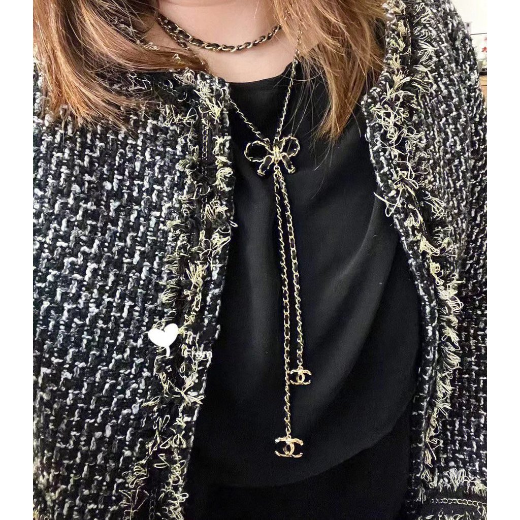 ZP 9500, Chanel Chanel New Style Bow Tassel Double c Long Chain