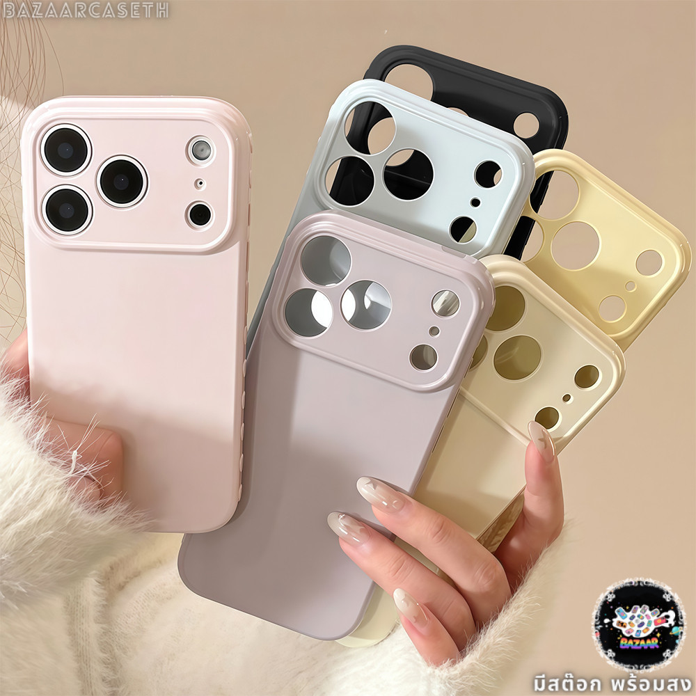 เคสสำหรับไอโฟน15 ส่งของเร็ว สไตล์อินแฟขั่น เคสนิ่มขอบรูปหัวใจ For IPhone17 13Pro 16 14 15 PLUS 11 12PROMAX 7/8 SE2 XS XR