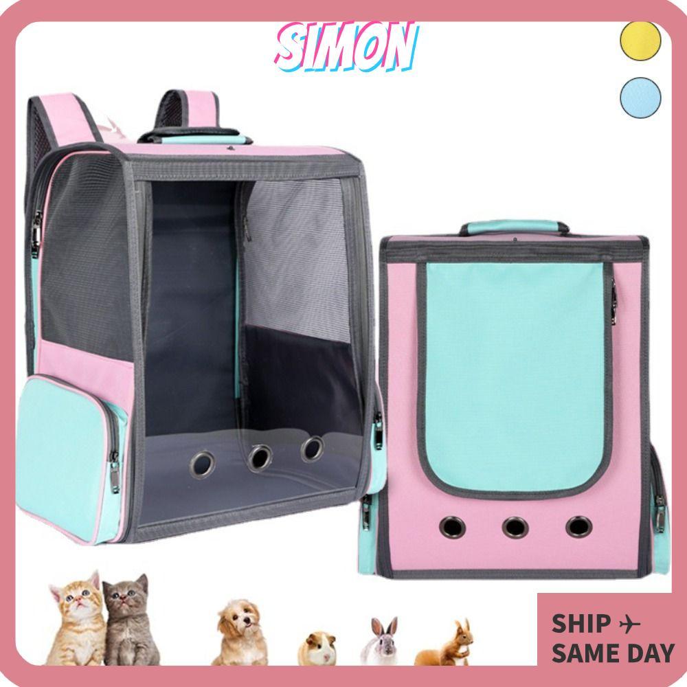 SIMON Cat Carrier Handbag, Breathable Cat Carrier Backpack, กันน้ําทนทานขนาดใหญ่ความจุแบบพกพา Cat Tr