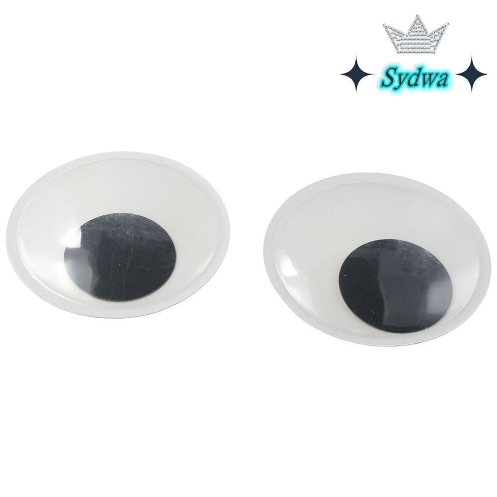 SYDWA 6PCS Giant Googly Eyes, Giant White สีดําสีขาว Googly Eyes, Googly Wiggle Eyes Self กาวสีดํา 5