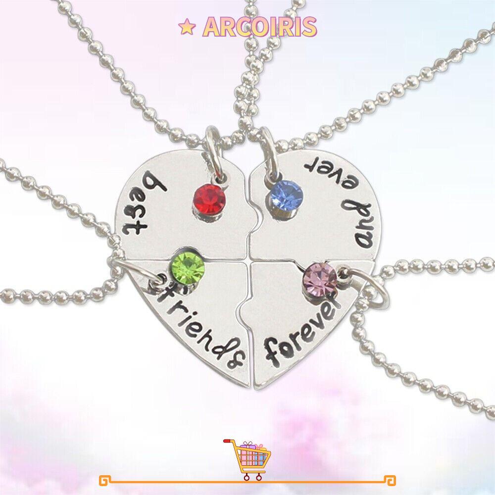 ARCOIRIS 4 Bff Creative Love Necklace Best Friend Froever Womens Necklace