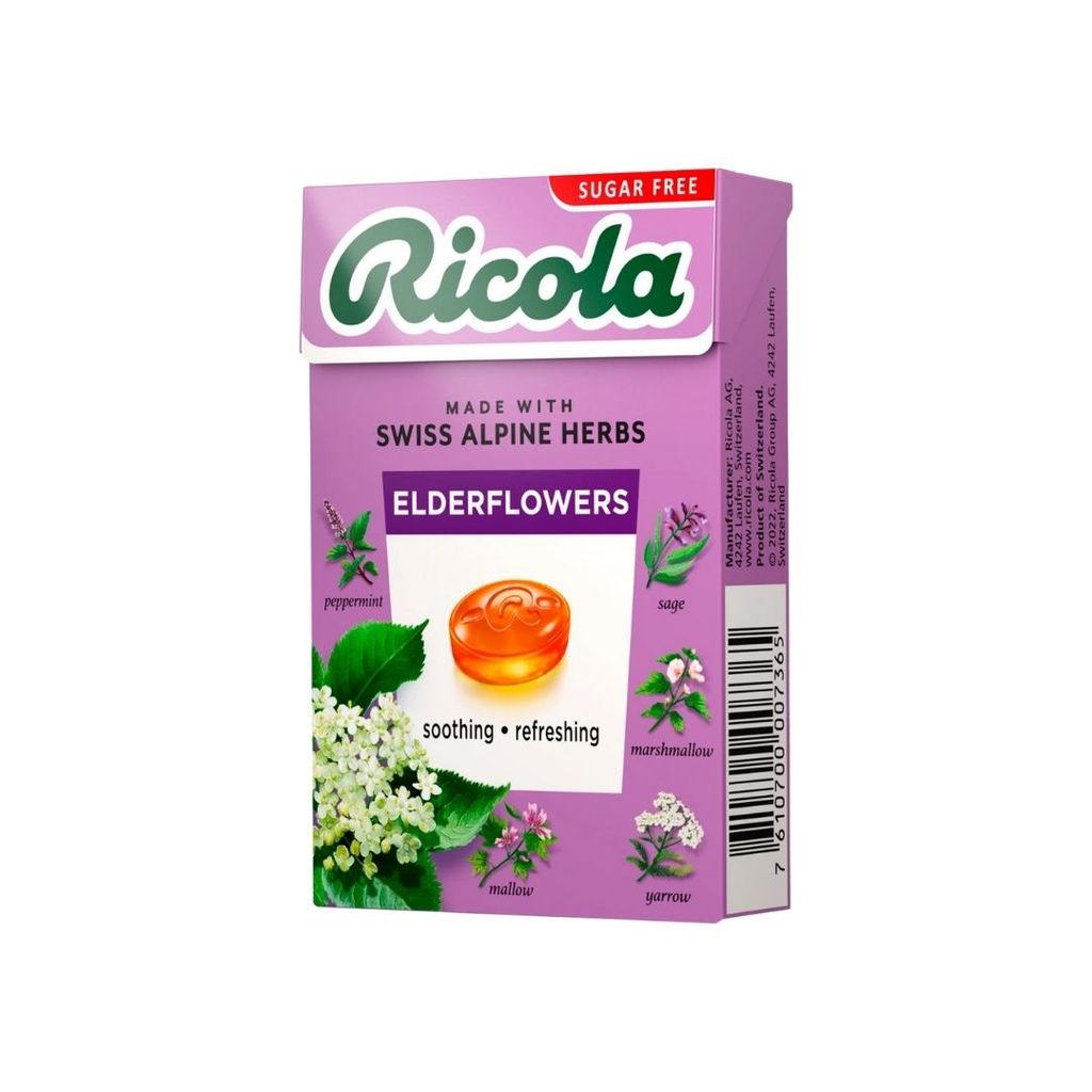 ริโคล่า ลูกอมเอลเดอร์ฟลาวเวอร์(Ricola Elderflower Candy 40g.)