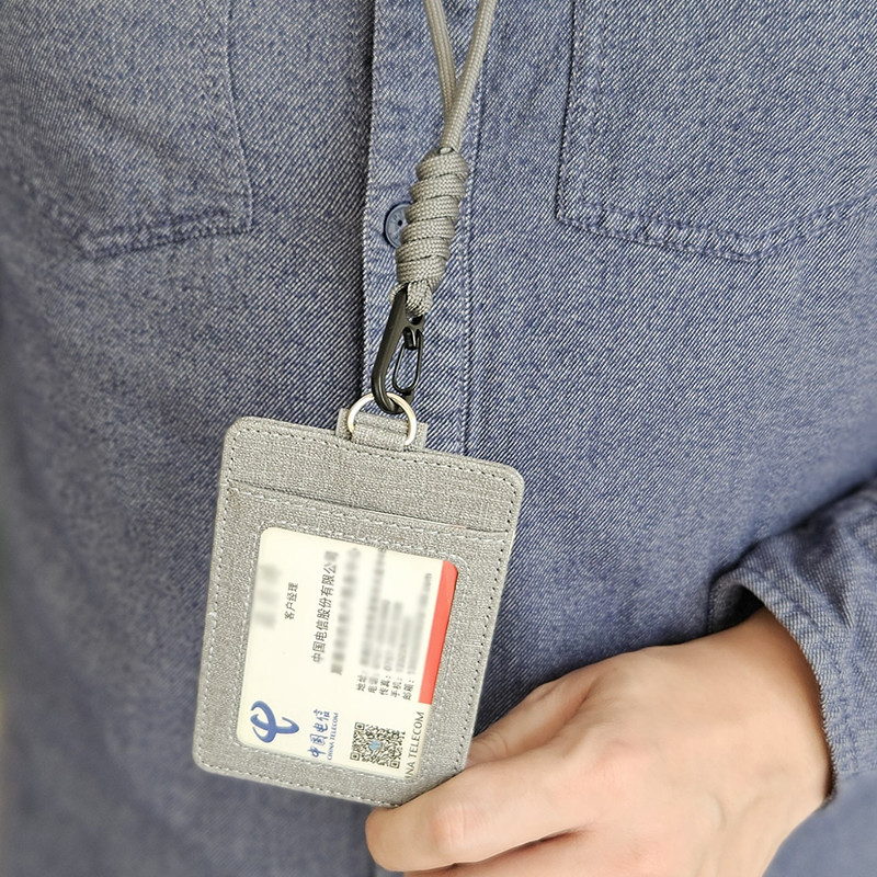 สไตล์ใหม่ Lanyard Work Permit พนักงานทํางานผู้ถือบัตรชายหญิงรถบัสนักเรียนผู้ถือเอกสารแขวนคอ Access C