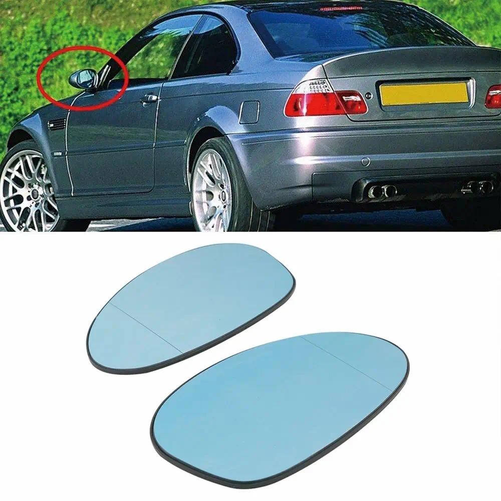 อุ่นสีฟ้าขวาและซ้ายด้านข้างกระจกรถสําหรับ BMW E82 E88 E46 E90 E91 325i 328i 330i 335i M3auto ชิ้นส่ว