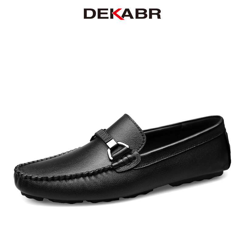 DEKABR Summer Loafers Men Luxury Brand Moccasins Leather Slip on Non-Slip Working Office Loafers for