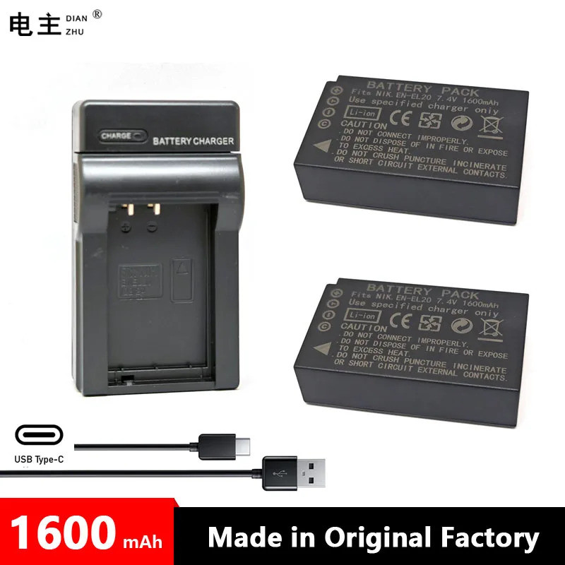 EN-EL20 ENEL20 EN EL20 Battery Charger For Nikon Coolpix A P950 P1000 1 AW1 J1 J2 J3 S1 V3 DL24-500 