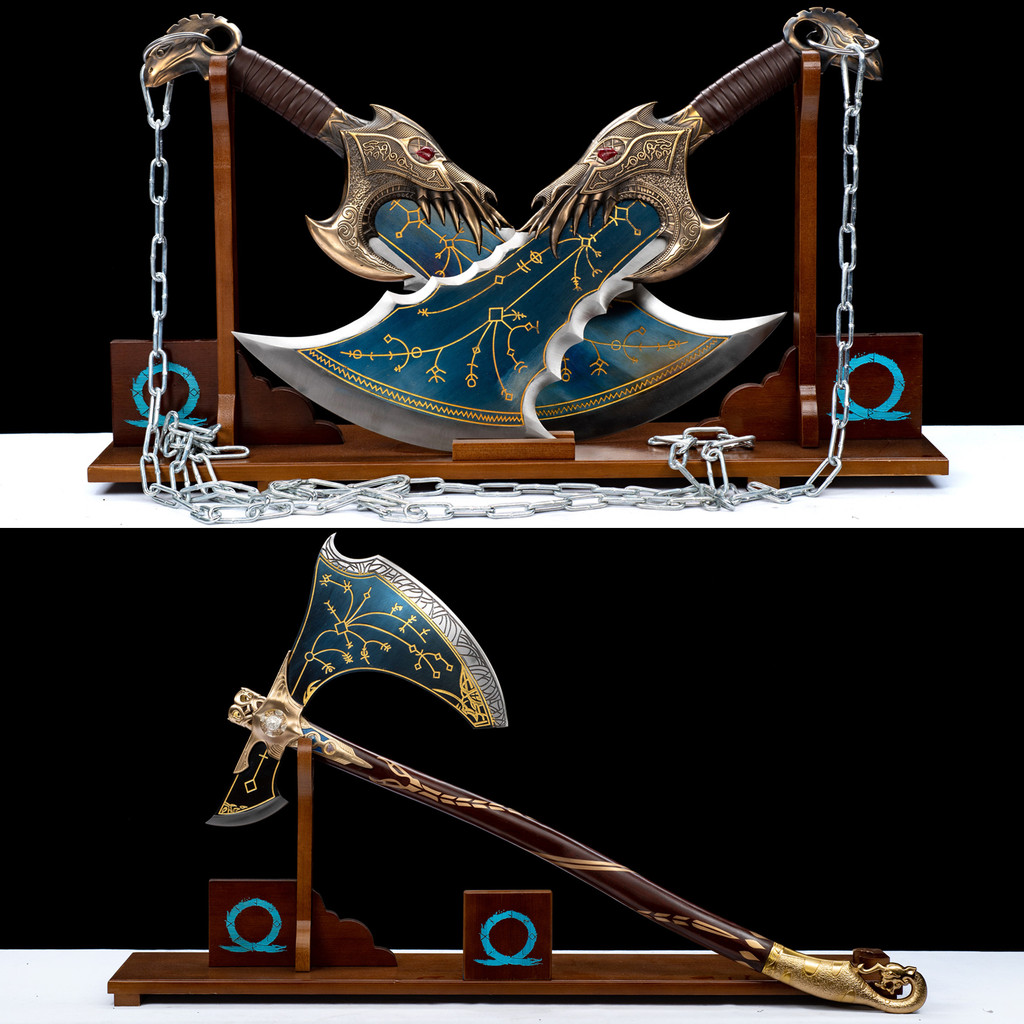 [Pre Order] ดาบคู่ Blades of Chaos (Kratos) จาก God of War วัสดุโลหะ ดาบคอสเพลย์ ไม่ลับคม