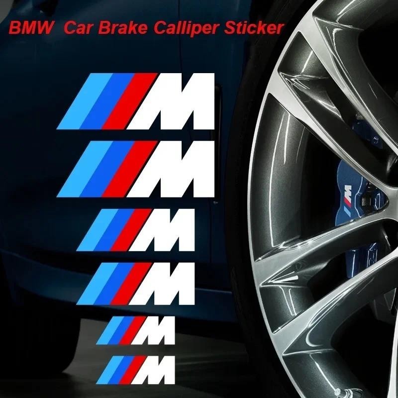 M Caliper สติกเกอร์ทนล้อเบรค Hub สติกเกอร์สําหรับ BMW E36 E39 E46 E60 E70 E90 E91 E92 F25 G20 G30 F1