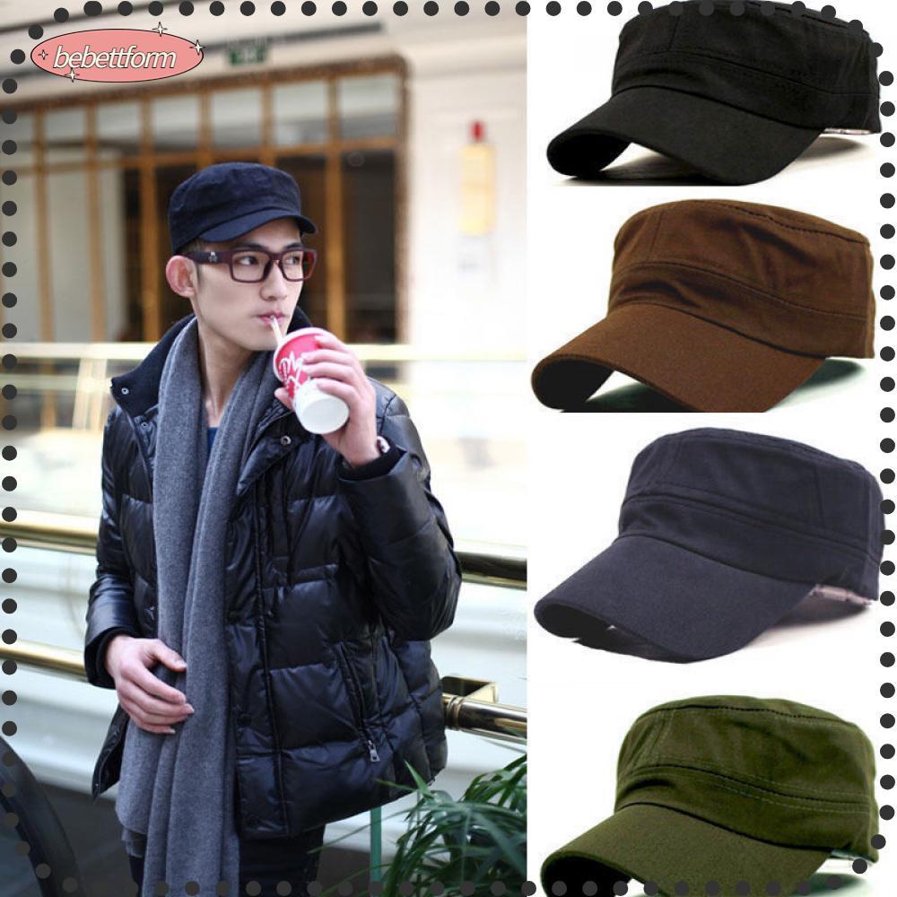 BEBETTKISS Plain Cap Outdoor Vintage Patrol Cotton