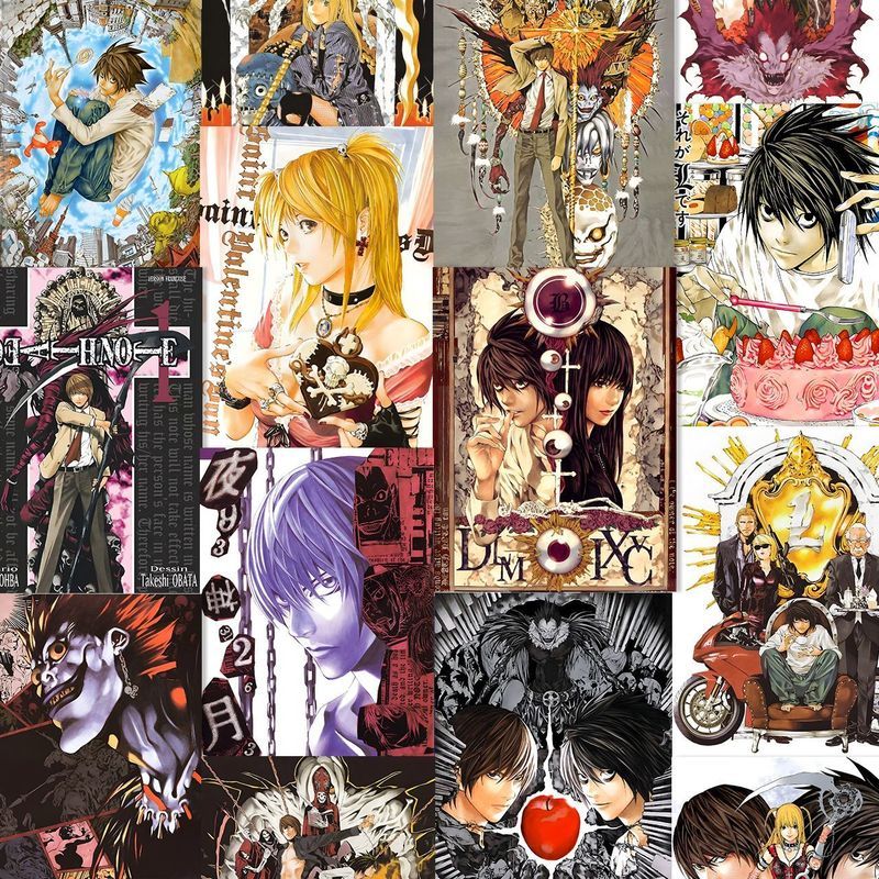 โปสเตอร์อนิเมะ Death Note 30 ชิ้น – Light Yagami Misa, ตกแต่งผนังห้องในหอพัก, ชุดภาพตัดปะผนังความงาม