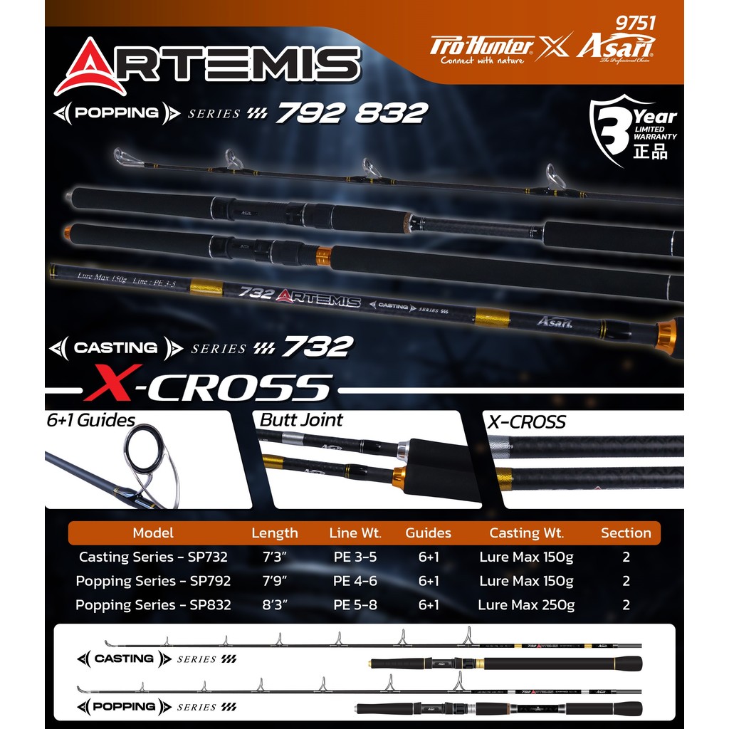 คันป๊อปปิ้ง Asari Artemis Casting/Popping Series