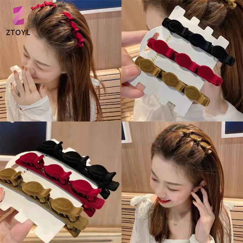 กิ๊บติดผมหน้าม้า Floed Headwear Dubill Barrettes วินเทจ Hairgrip ถักแฟชั่น Hairpins อุปกรณ์เสริม Headwear