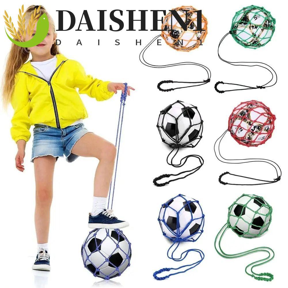 DAISHEN1 ฟุตบอล Kick Trainer กระเป๋าสุทธิ, อุปกรณ์ฟุตบอลถุงตาข่ายฟุตบอล Ball Net Kicker Trainer, สีฟ