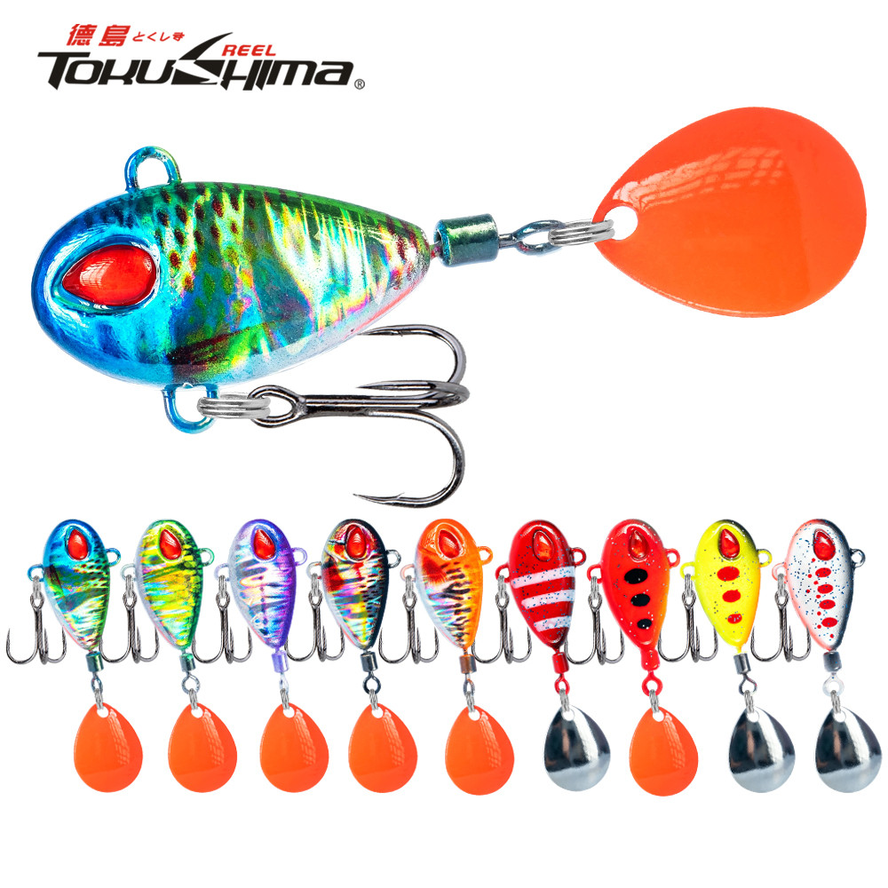 VIB Fishing Lure with Spinner Spoon 3.5g-21g Sinking Blade Bait เหยื่อ Hard ประดิษฐ์ Long Cast