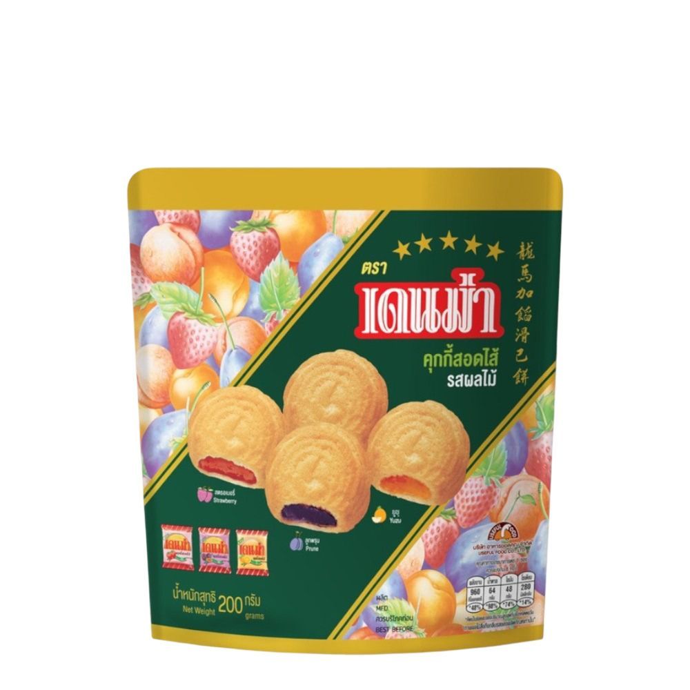 [สินค้าส่งด่วน] เดนม่าคุกกี้ผลไม้รวม 200 กรัม DENMA COOKIE MIX FRUIT 200 GRAM