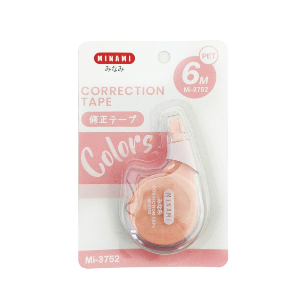 [สินค้าส่งด่วน] มินามิ เทปลบคำผิด MI-3752 6M X 5MM (คละแบบ) MINAMI CORRECTION TAPE MI-3752 6MX5MM (A