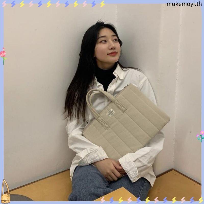 OWINKK Plump Bag กระเป๋าสะพายไหล่สำหรับผู้หญิง ไซส์ใหญ่ เรียบง่าย กระเป๋านุ่ม