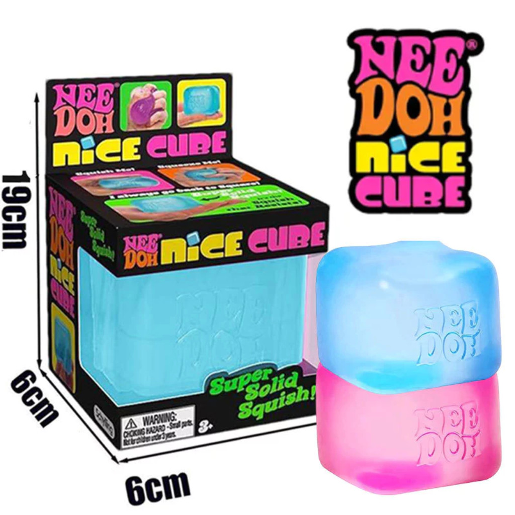 NeeDoh Nice Cube Sensory Squeeze ของเล่นความเครียดบรรเทา Fidget ของเล่นนุ่มบีบยืด Ball ผ่อนคลาย Sensory