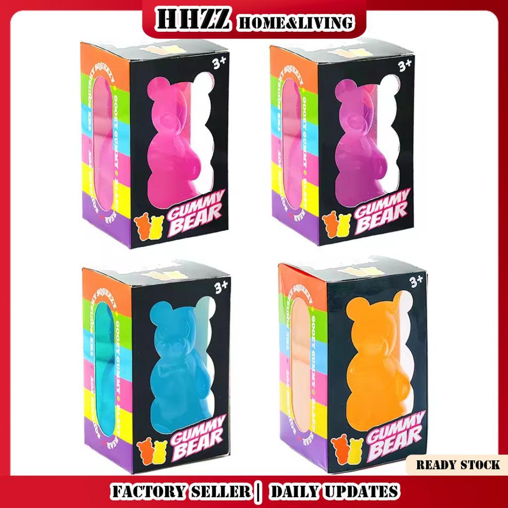 Jelly-Soft Gummy Bear Squishy ของเล่น, ความวิตกกังวล Rebound ช้าสไตล์ Candy สําหรับผู้ใหญ่ใช้ในบ้านและผ่อนคลาย