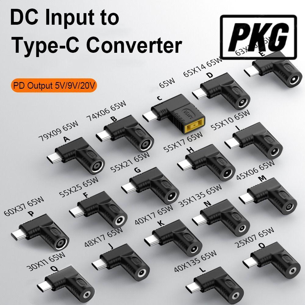 REPKG Power Adapter ทนทาน USB C Connector 5.5X2.5 7.4X0.9 4.5X0.6mm PD 65W สําหรับ //